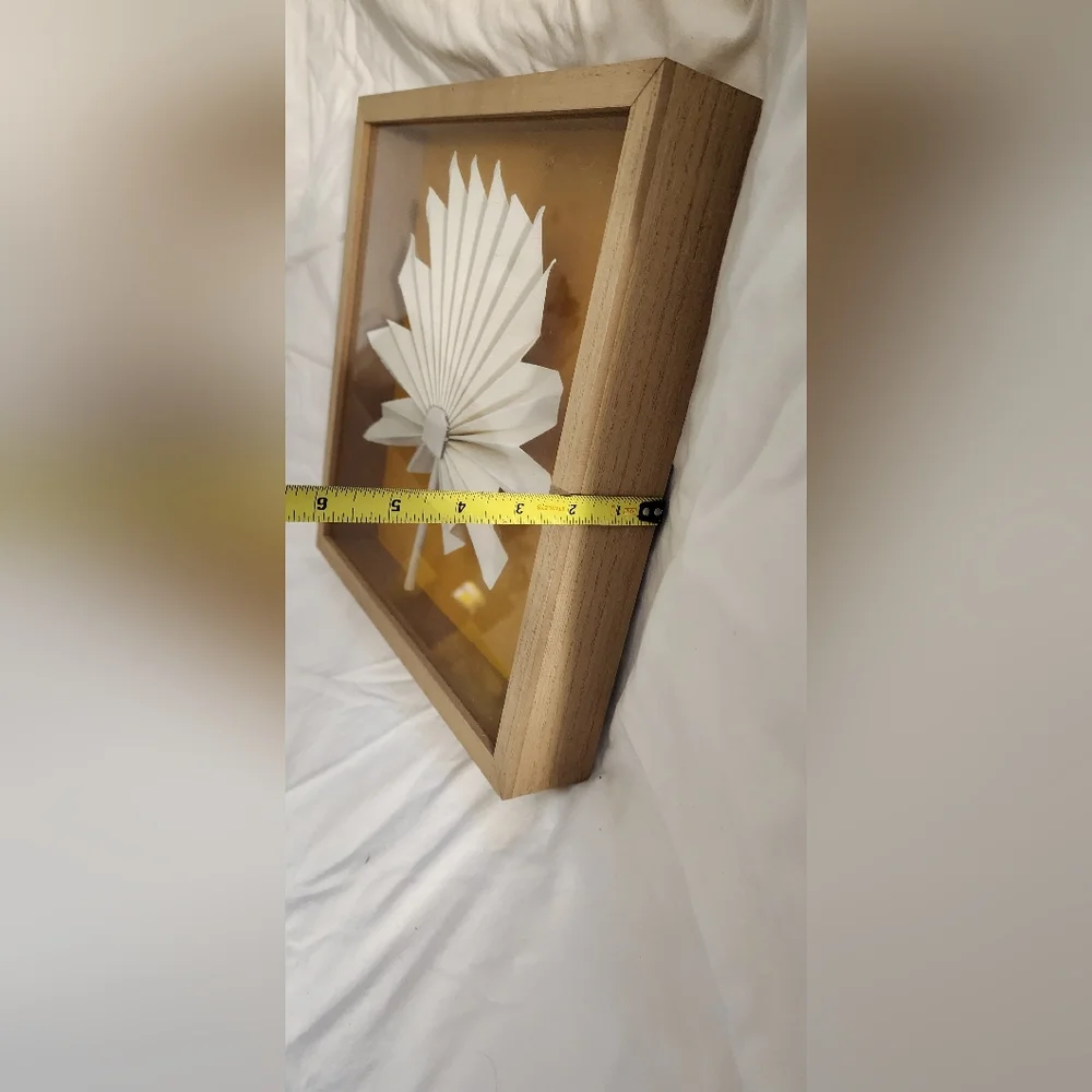Shadow‎ Box Orange With Flower Fan